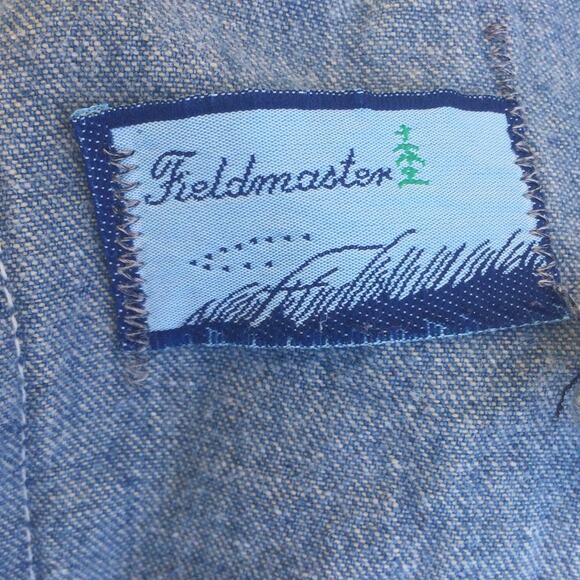 Vtg Sears Fieldmaster denim overalls sz 28 x 30 coveralls jeans farm garden work - Picture 6 of 10